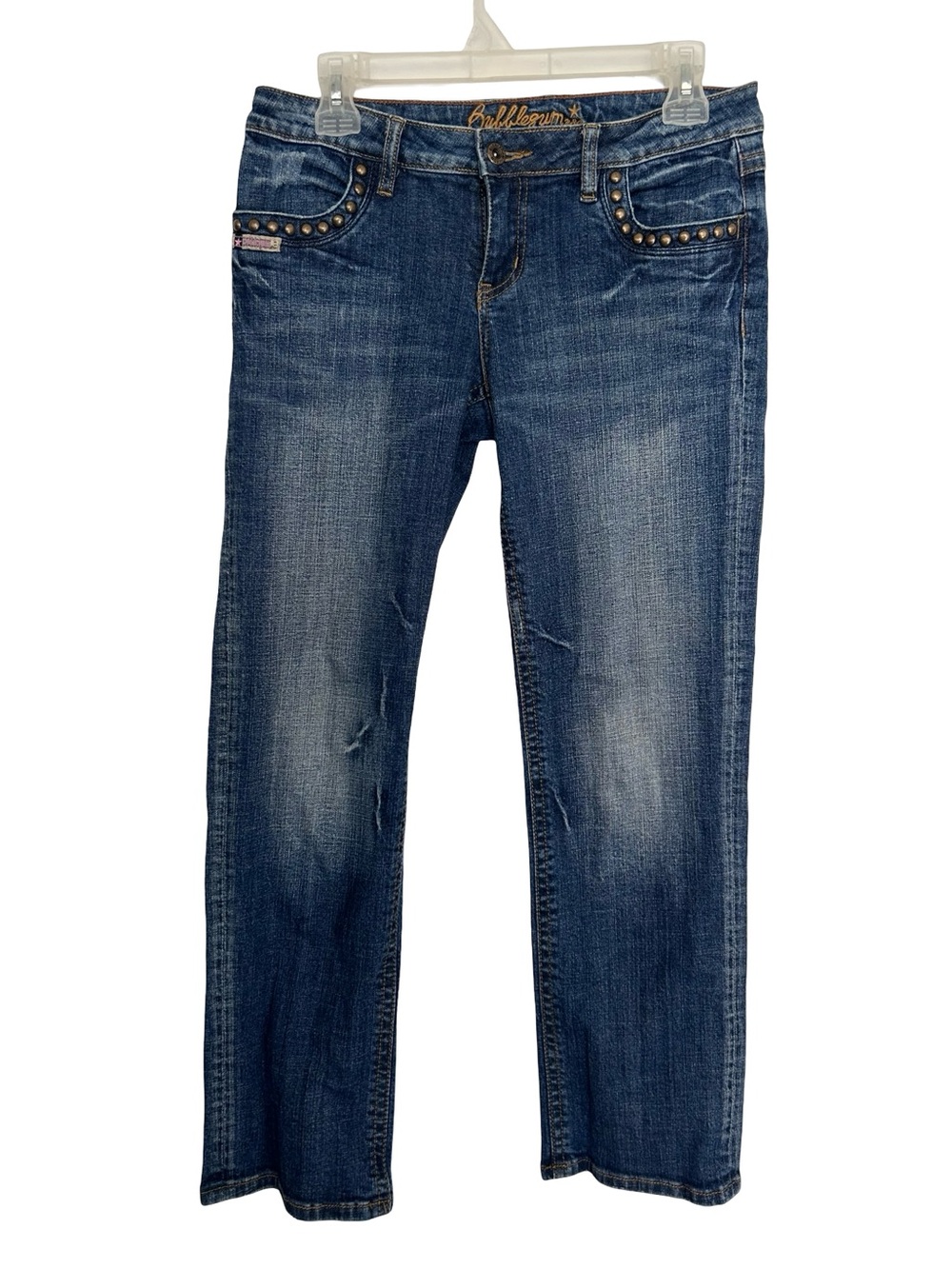 Bubblegum Y2K Studded Women's Jeans - Dark Blue Wash